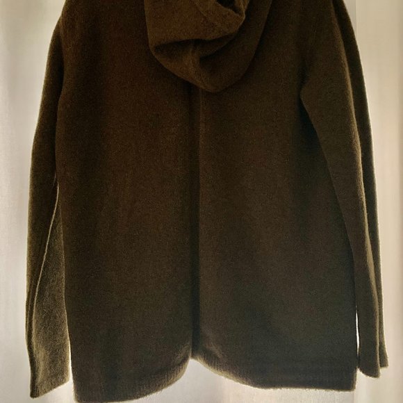 NWT RICK OWENS FW 18 Sisyphus Zip Up "Dirty Green" Hooded Sweater Wool Gorgeous - Picture 4 of 15